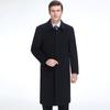 Мужской кашемировый шерстяной тренчкот 2026: Средняя длина, Выше колена, Весна/Осень, Большой размер, Модный для среднего возраста