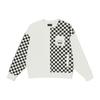 Vans American Vintage Check Print Pullover Crewneck Sweatshirt Unisex Sweatshirt Off-White VN0002ENFS8