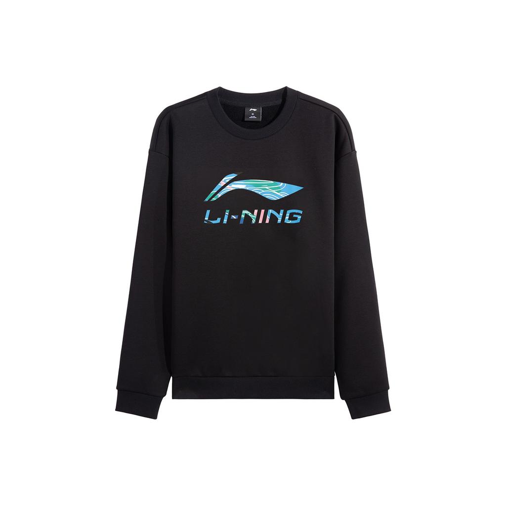 Li-Ning Round Neck Fashion Pullover Trendy Sports Lifestyle Comfortable Versatile Simple Vitality Sweatshirt Unisex Sweatshirt AWDVH37-5