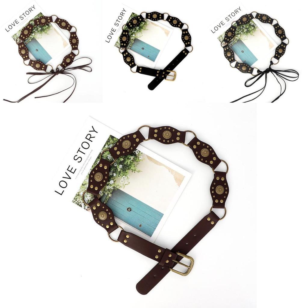 Simple Womens Pu Leather Belt With Alloy Buckle And Fringed Style For Everyday Wear