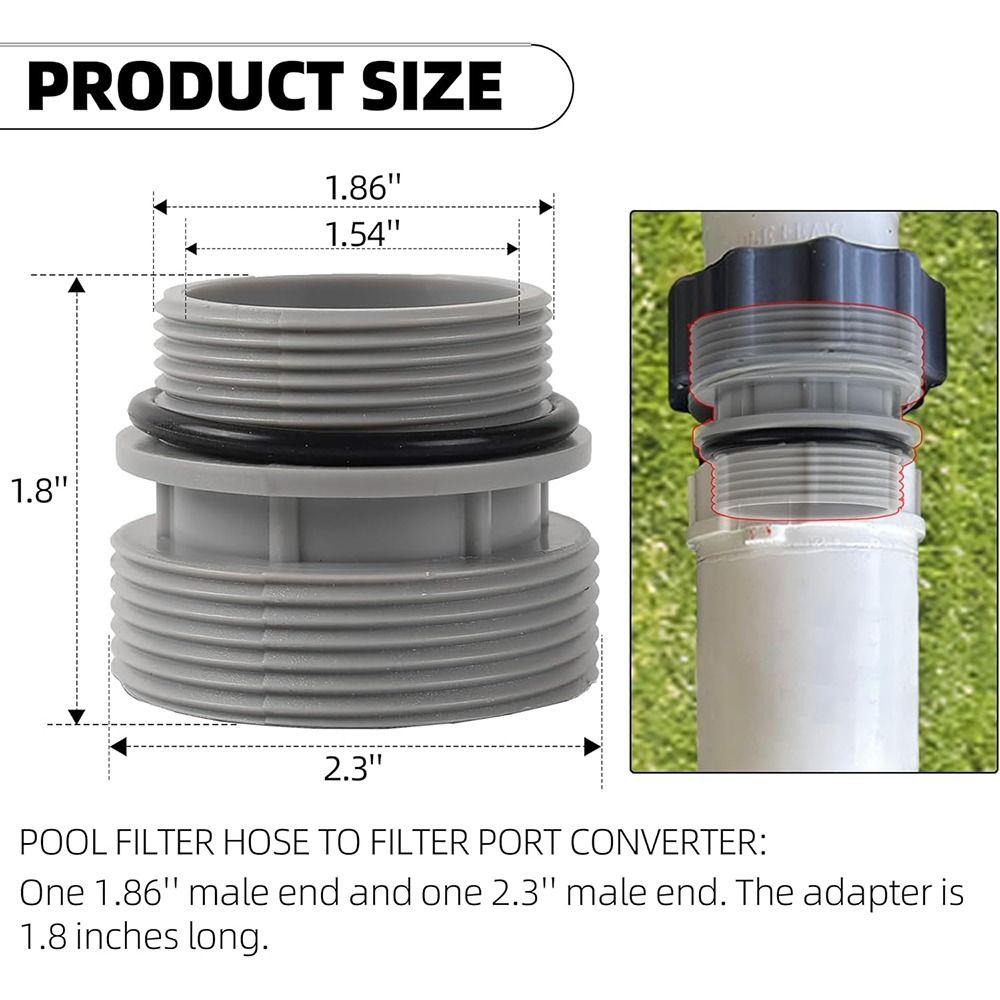 40mm to 1 1/2" Pool Pump Hose Adaptor Plastic Filter Port  Adaptor Pump Replacement  Fit for Intex