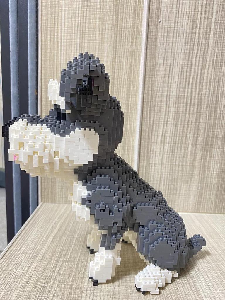 BALODY Dog Building Blocks, Mini Animal Building Blocks for Kids, DIY Gift, Assembly Gift (Schnauzer)