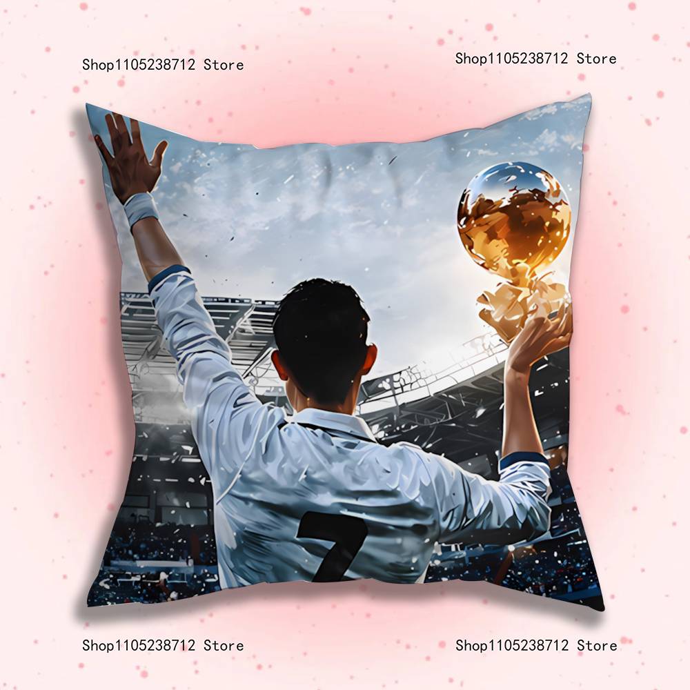 Cr7 Football R-Ronaldo-Es Pillow Case Cushion Cover Home Decor Birthday Gift Pillowcover
