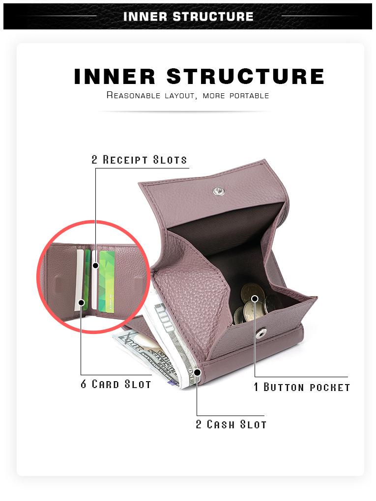 Женский кошелек и монетница из натуральной кожи