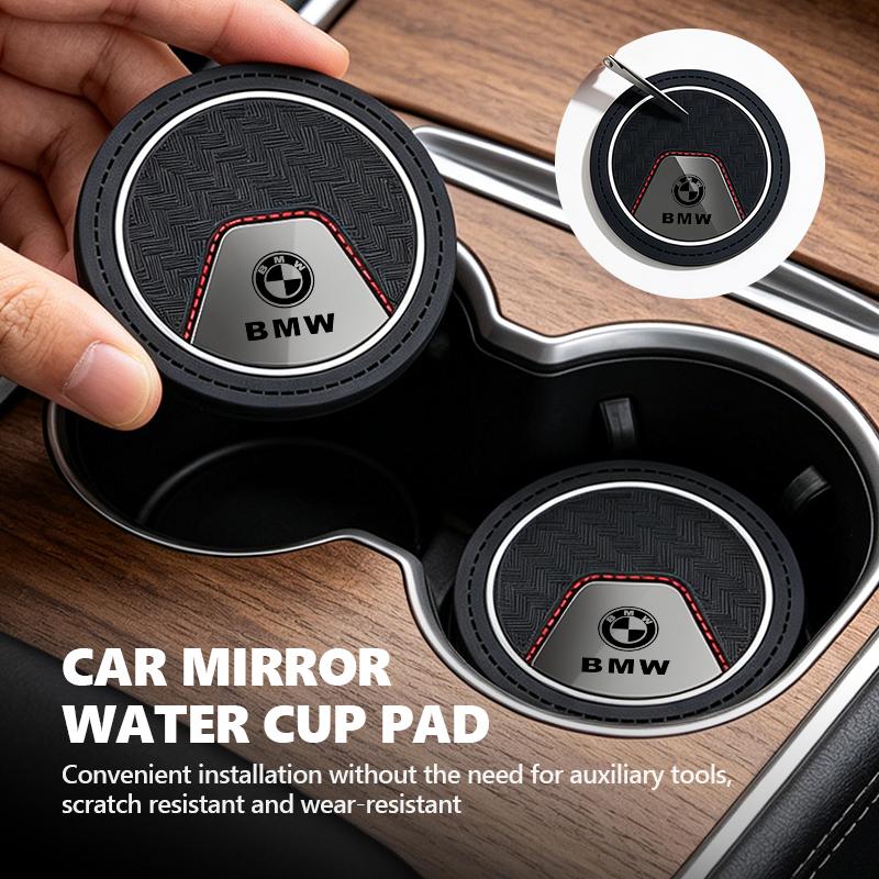 DLCP9 2Pcs Auto Cup Holder Anti-Slip Mat Car Interior Accessories For BMW X1 X2 X3 X4 X5 X6 F49 F39 F25 G01 F16 G06 G07 F25 F30