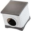 Niche - FERPLAST - PETVILLA 50 - 38,5 x 43 x 38,5 cm - Blanc / Gris