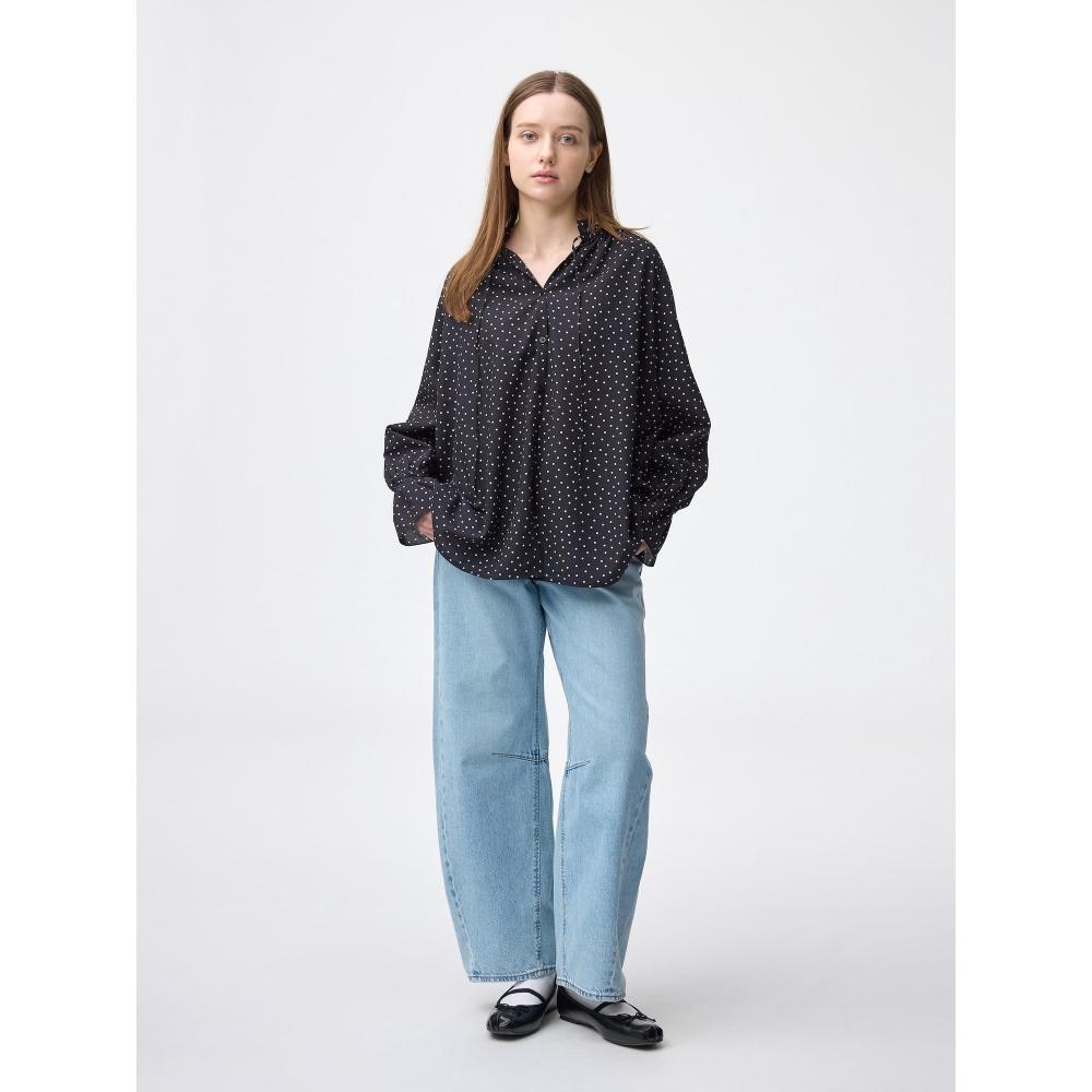 GU by Uniqlo Туника с оборками на шее