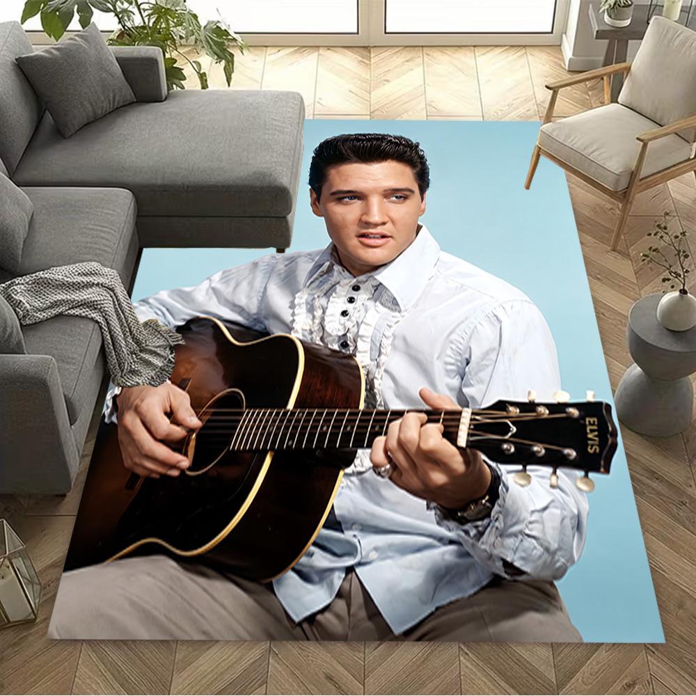 Elvis Presley: Rock Roll Floor Rug Office Rug Suitable for Bedrooms Foyer Hallway Study room Anti-slip Rug Decorate Offices Gift for Festivals