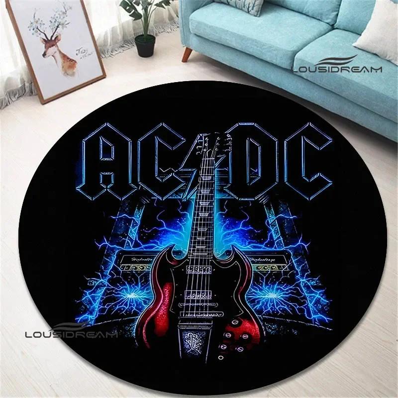 3D Рок-группа AC/DC ретро-принт круглый ковер спальня красивый ковер нескользящий коврик для двери напольные коврики ковер для гостиной подарок на день рождения