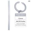 30 Holes Plastic Spiral Rings For A4 Paper Notebook Stationery Office Supplies