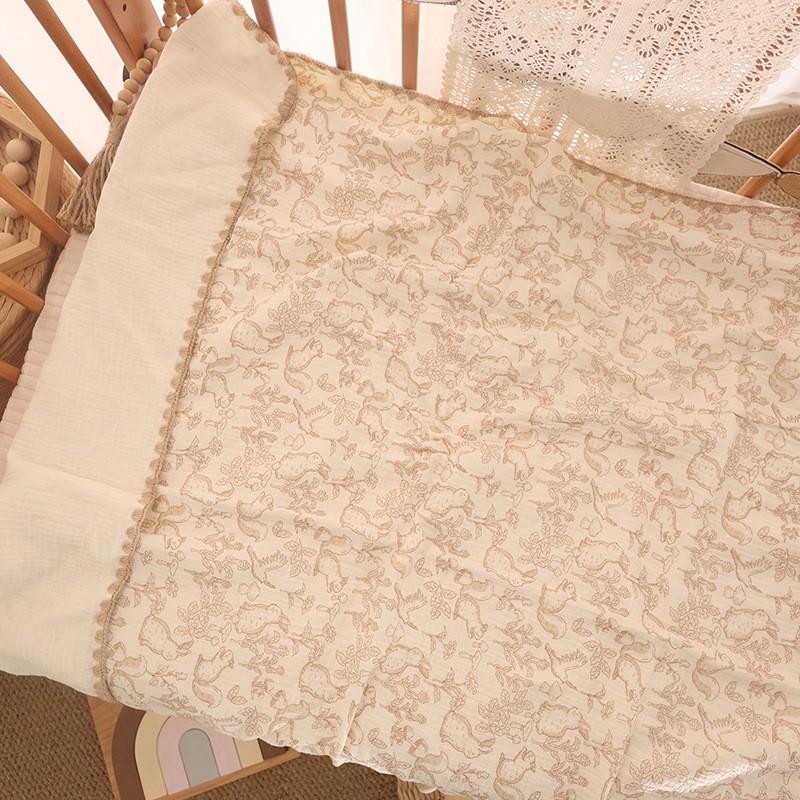 4-Layer Soft Cotton Muslin Blanket Baby Toddler Lightweight Air Conditioner Cover Bath Towel