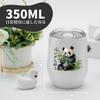 Onebttl Panda Goods Стакан из нержавеющей стали с крышкой с вакуумной изоляцией Zoo Popular Cute 350 мл I Love Pandas Теплый/холодный