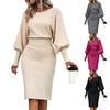Женские осенне-зимние модные сексуальные платья с тонкой талией и длинными рукавами для свиданий