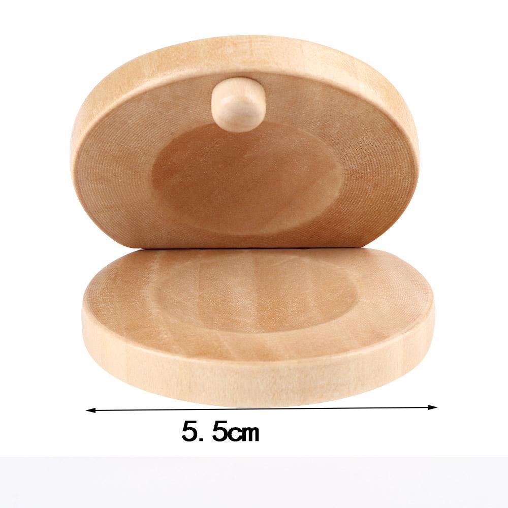 Funny Unisex Wooden Child's Toy Percussion Musical Instrument Castanets