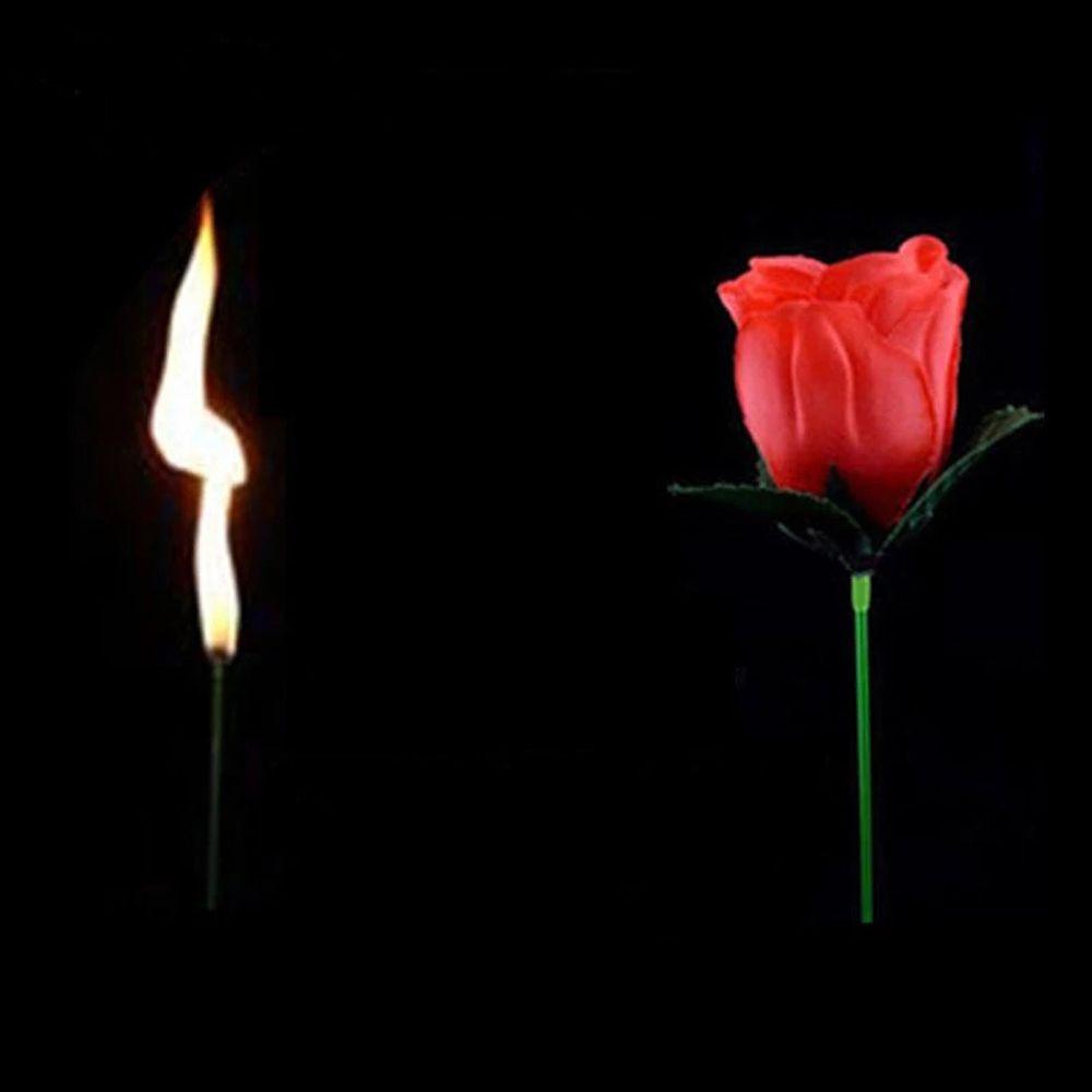 Props Flame Appearing Flower Torch to Rose Change Roses Magic Magic Trick Rose Magic Fire Rose