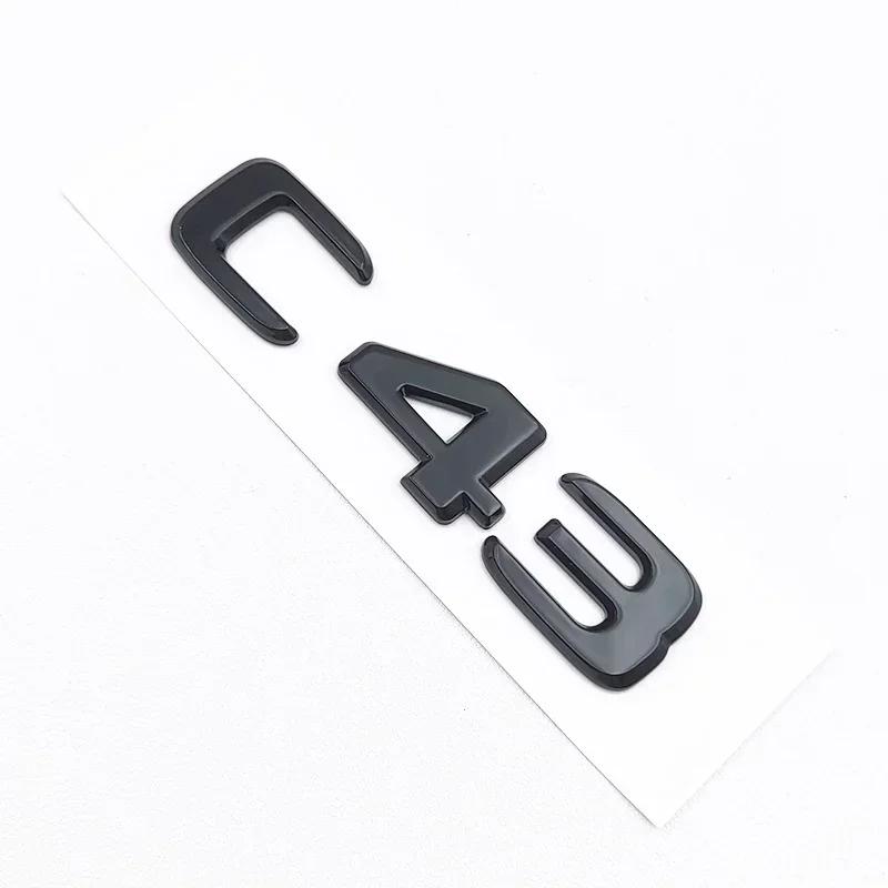 3D ABS Black C43 Logo Letters BITURBO 4MATIC Badge Car Rear Star Sticker BITrunk AMG Emblem For Mercedes Benz AMG W205 W206 C205