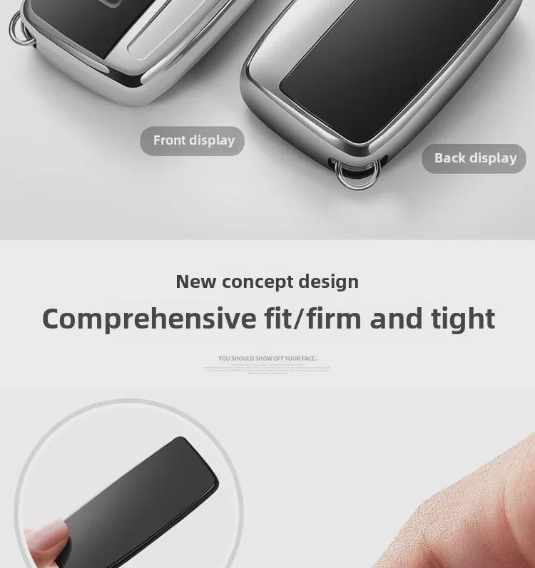 "Чехол для ключа из гальванического ТПУ для Land Rover: Модели Range Rover, Discovery 4, Evoque и Jaguar"