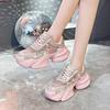 2024 Spring/Summer Mesh Diamond Women's Casual Shoes - Stylish, Breathable, All-Match Sports Sneakers