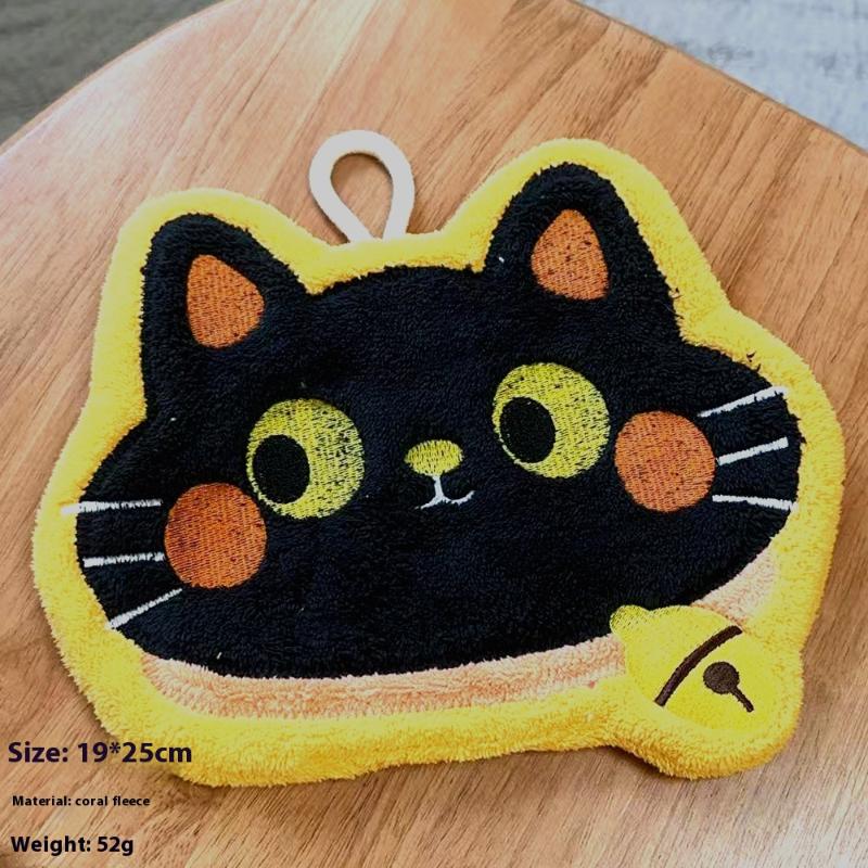 1 шт. Мультяшное полотенце для рук Каваий Утолщенные носовые платки Полотенца Настенное полотенце для рук Кухонные аксессуары Полотенце для рук для ванной