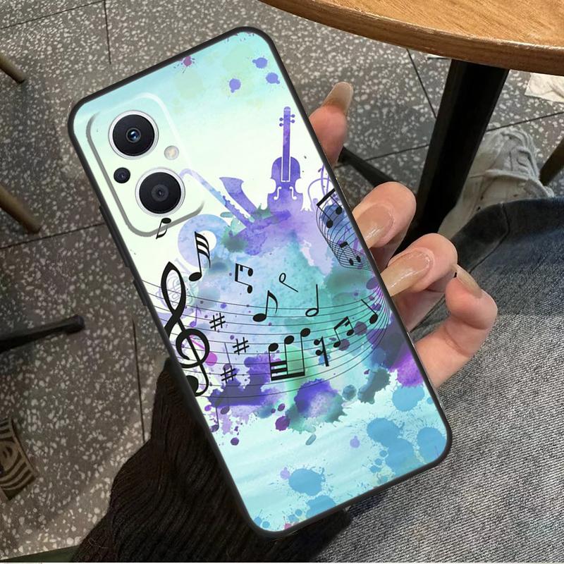 Музыкальная нота Для OPPO Reno 14F 13F 12F 11F 10 11 12 13 14 Pro 7 8 Lite 8T OPPO Find X5 X6 X8 X9 Pro Чехол