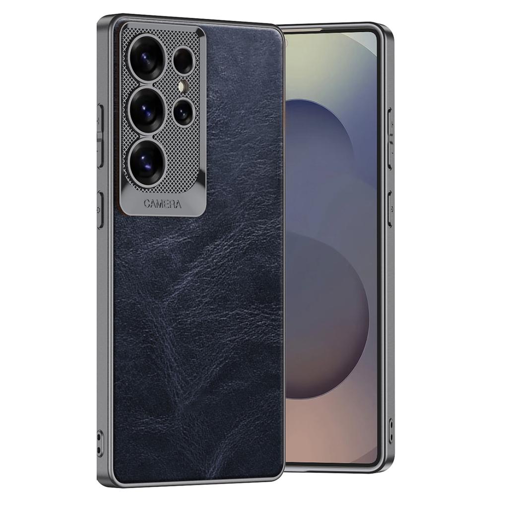 For Samsung Galaxy S25 Ultra Case Waxy PU+TPU+PC Phone Back Cover Dragon Scale Design