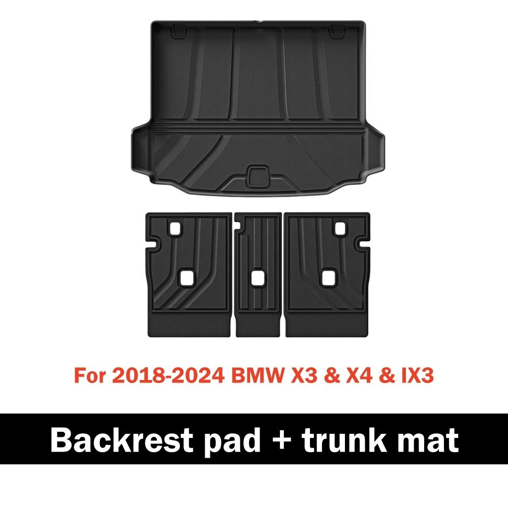 3D TPE коврики для пола для BMW X3, X4 и IX3 2018-2025, всепогодный коврик для пола, защитный коврик для спинки сидений 2-го ряда