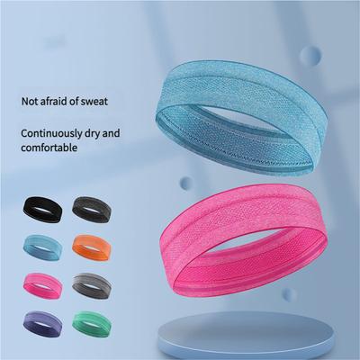 Нескользящая спортивная повязка на голову, впитывающая пот, силиконовая фиксация, фитнес-лента, быстросохнущий головной убор для спортзала, бега, йоги, аксессуар высокой эластичности