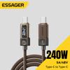 Essager 100W/240W Type C To Type C To USB C Cable 5A PD Fast Charging Wire Cord For Macbook Xiaomi Samsung Digital Display Cable
