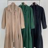 New ArrivalS Open Run Women S Trench dreSS With Pleated Detail Long Sleeve Belt