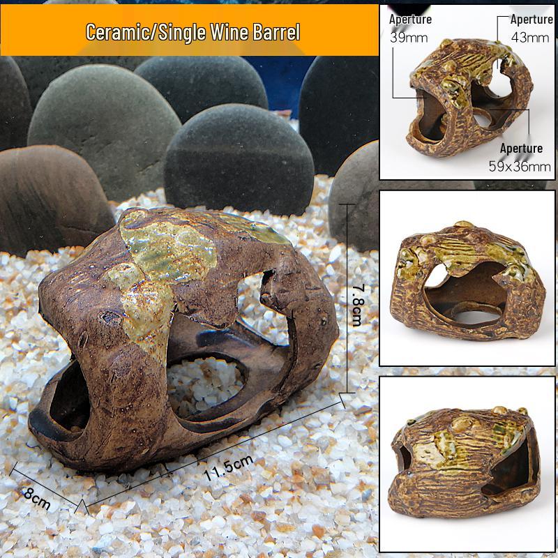 Ceramic Fish Tank Decoration: Shrimp Hiding, Cichlid Breeding, Spawning Nest.