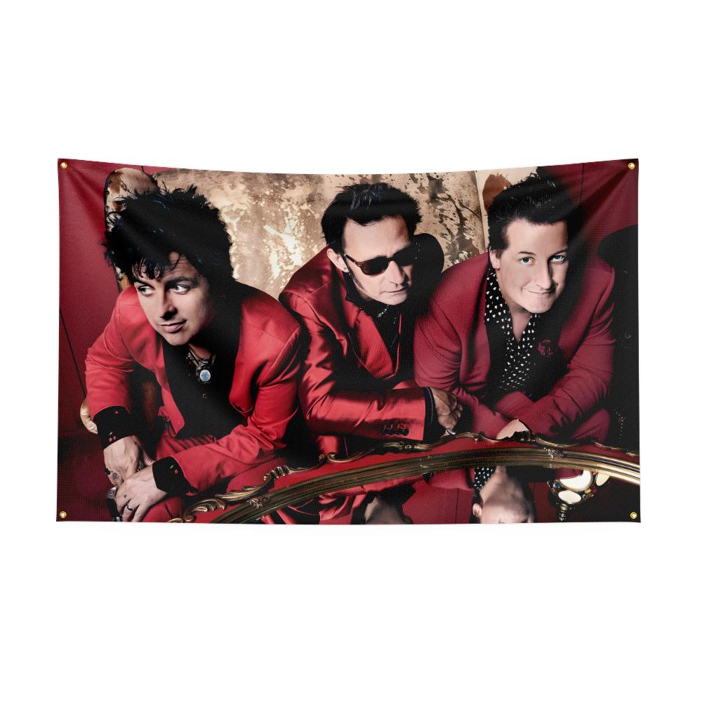 Ggreen Day Flag Rock Music Band Banner   Hd Printing Tapestry Exhibition Music Band Fans Garage Decor