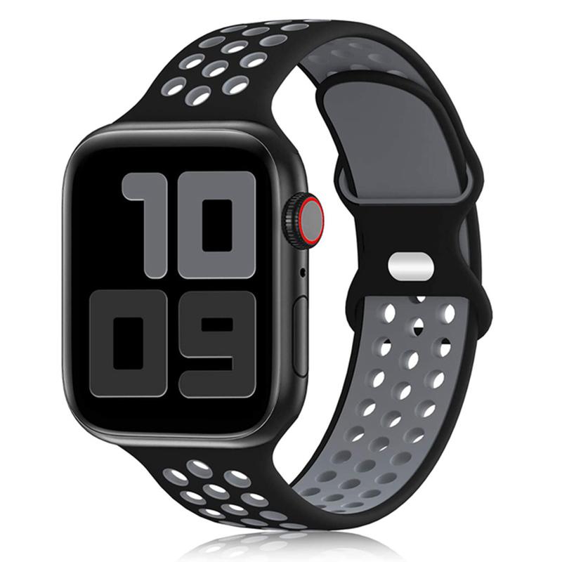 KALEBOL Для Apple Watch 10 46мм/Ultra 2/Ultra 49мм/9 8 7 45мм/SE (2023) SE (2022) SE 6 5 4 44мм/3 2 1 42мм Силиконовый ремешок для часов