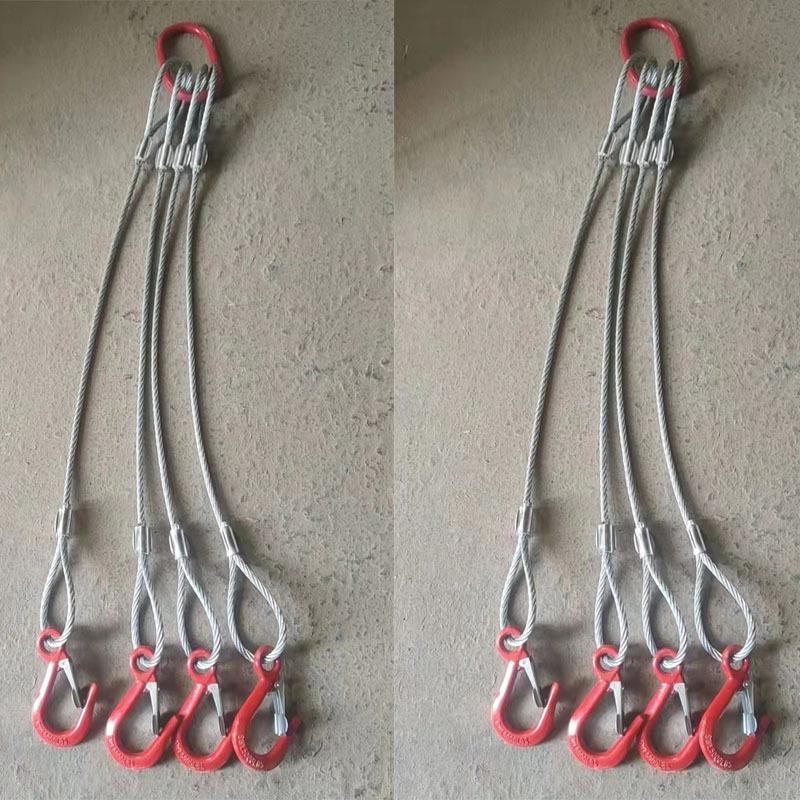 Стропы из стального канатного троса, сплетенные вручную, Буксировочный трос с петлей для подъема и кранов, Доступны в размерах 10/12/14/16/18 мм