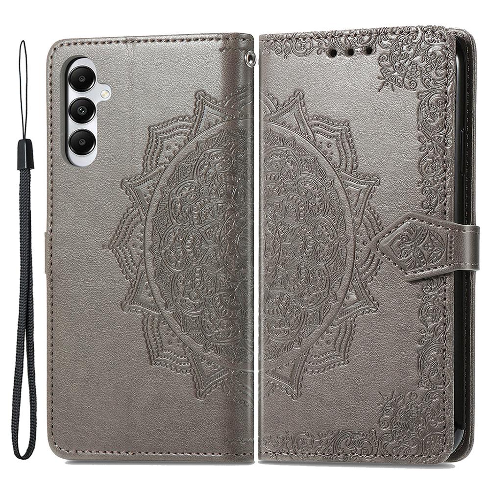For Samsung Galaxy A05s 4G Magnetic Phone Case Embossed Mandala Pattern Cover