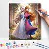 Disney Набор для рисования своими руками Эльза Анна Классический стиль Декор для дома Поделка Идея подарка Художественный холст Декор стены Уникальная ручная роспись Современная эстетика