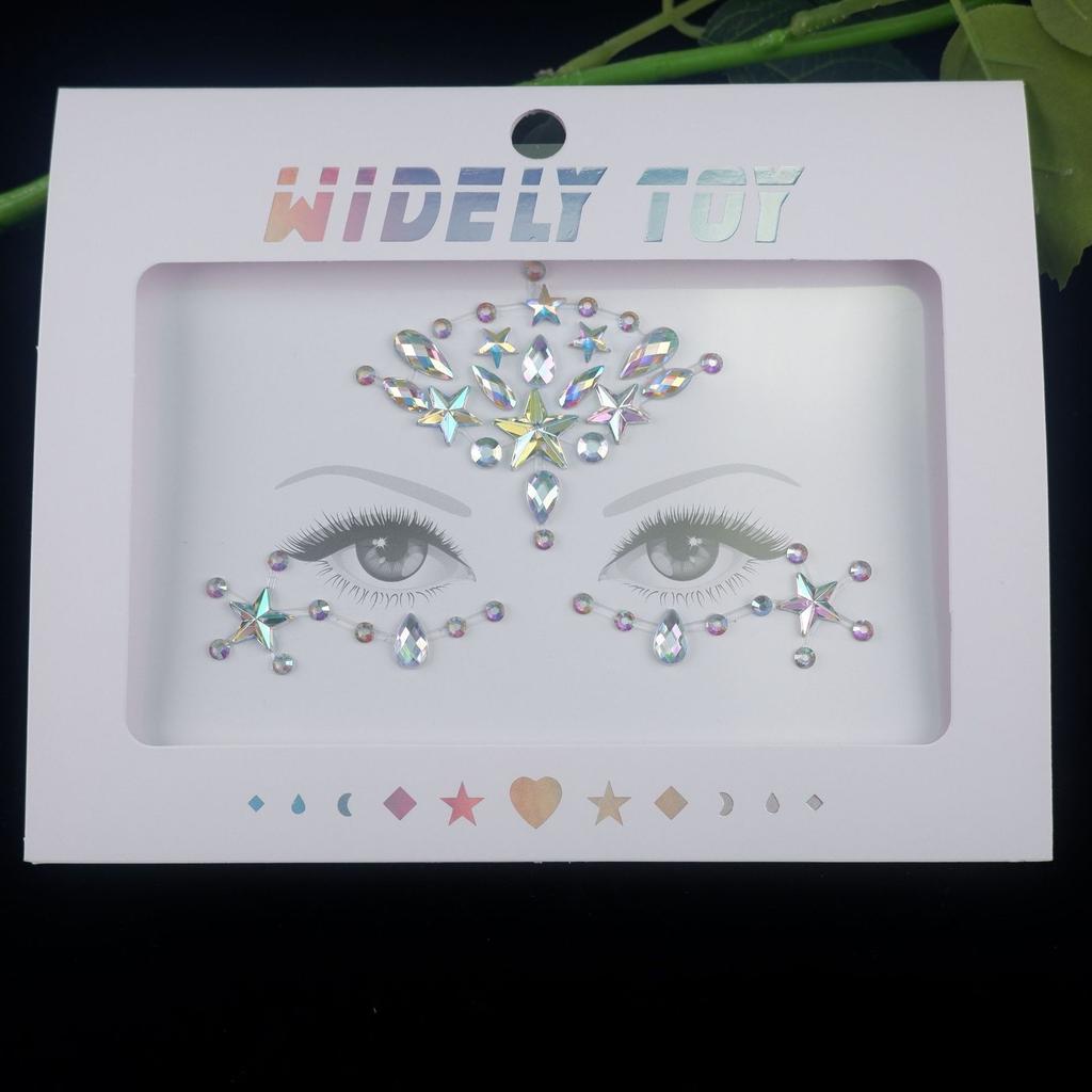 New Crystal Facial Eyebrow Sticker Eye Stickers Forehead Face Sticker Acrylic Gem Temporary Tattoo Party Rhinestone Makeup Tools