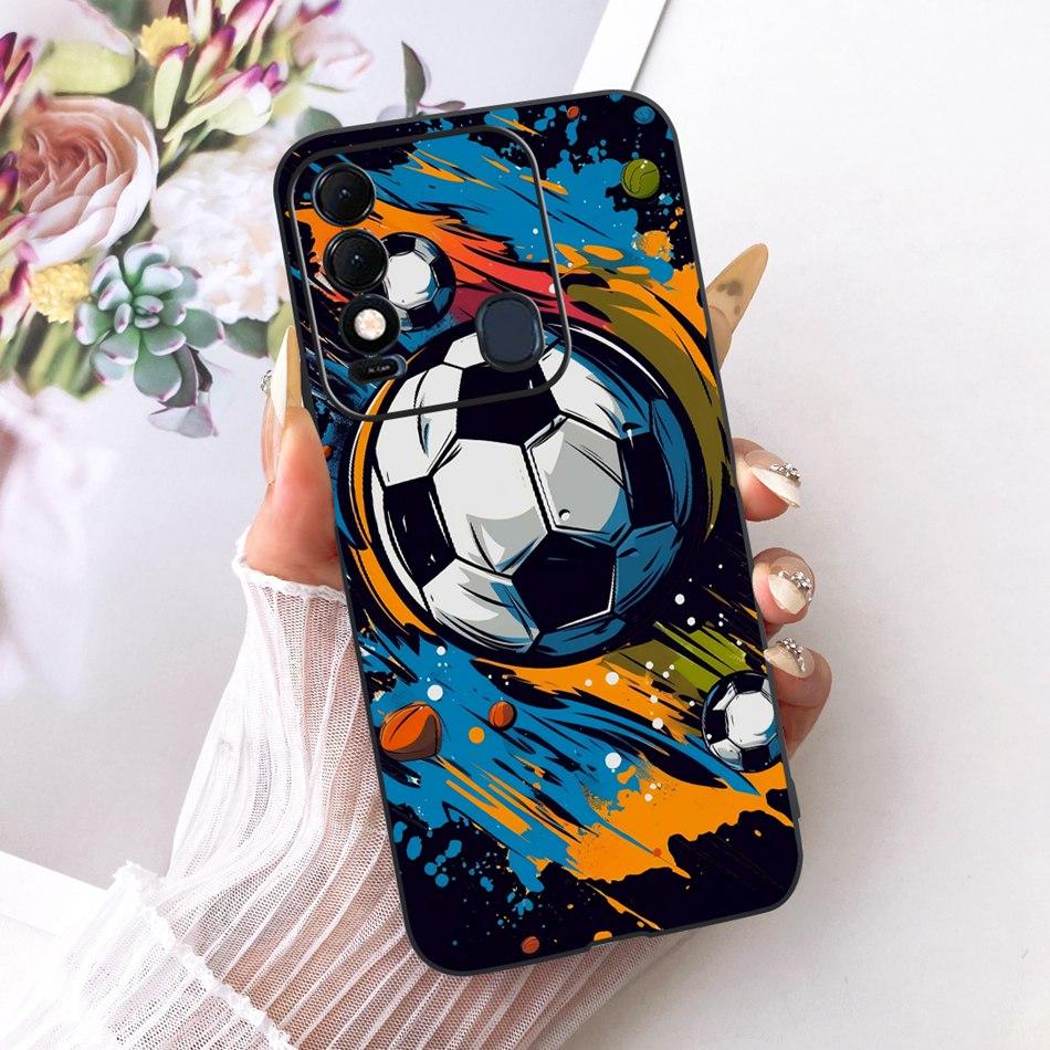For Tecno Spark 8 8T 8C Cool Dragon Tiger Pattern Phone Case For Tecno Spark8C Spark8 KG5k KG6p Black Silicone Soft Cases Bumper