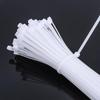500/1000PCS/bag Self-locking Plastic Nylon Tie White Zip Wraps Strap Nylon Cable Tie Set Fastening Ring Loop Wire Wrap