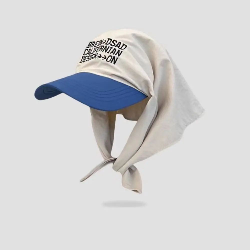Breathable Triangle Headscarf Baseball Cap Cotton Sunshade Letter Baseball Cap Peaked Cap