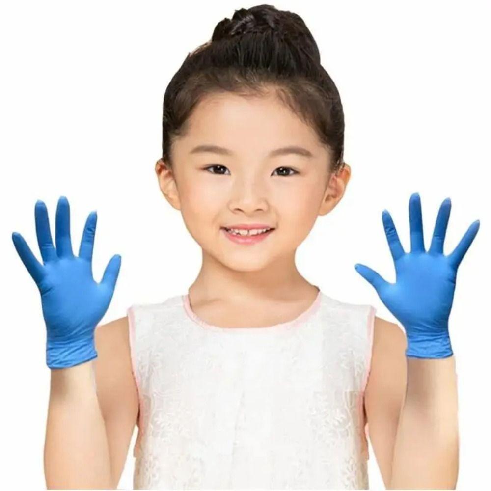 5 Pairs Latex Free Disposable Nitrile Gloves Kids Cooking Gloves New Food Service Gloves