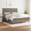 VidaXL Divan Bed with Mattress Taupe 160x200 Cm Fabric - Model 3141949