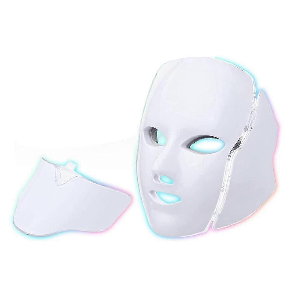 Blue Red Light Therapy Mask for Face, 7 Colors LED Face Mask Light Therapy, LED Face Mask Light The less
