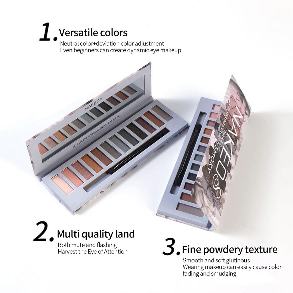 12 Color Eye Shadow Plate Is A Must For Delicate Makeup At Holiday Parties