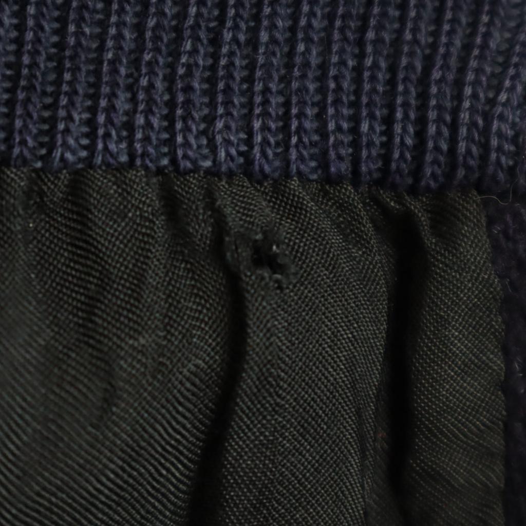 Vintage Куртка-бомбер 70-х годов с кожаными вставками и гербом, размер 44, темно-синяя, мужская, б/у