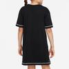 Nike Детское платье с логотипом, круглым вырезом и короткими рукавами, черное DO7168-010