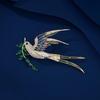 Chinese Style Enamel Swallow Brooch Female Personality High-End Fashion Pin Exquisite Luxury Atmosphere Corsage