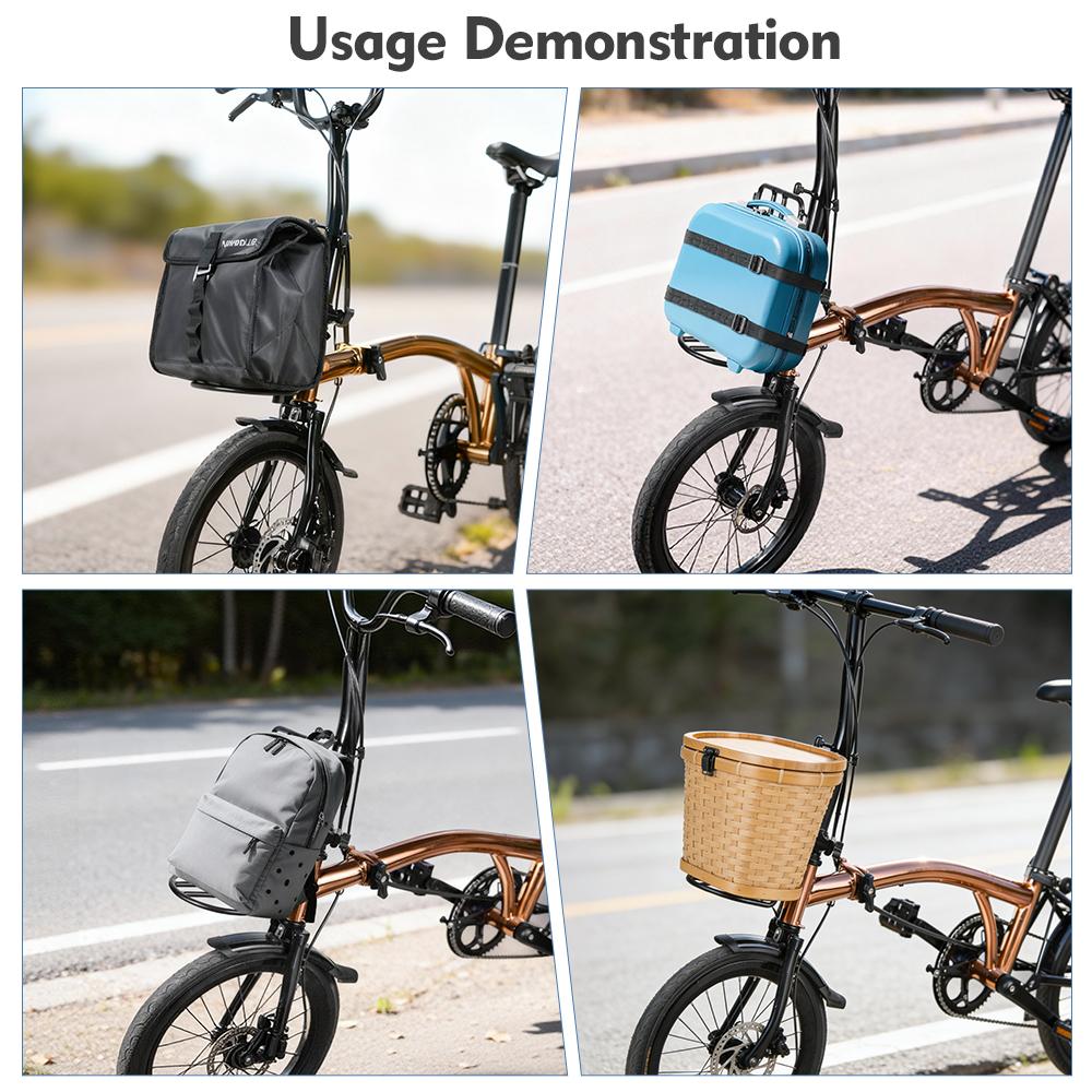 Металлическая передняя багажная полка для велосипеда Brompton, легкая полка для сумки, аксессуары для велосипеда