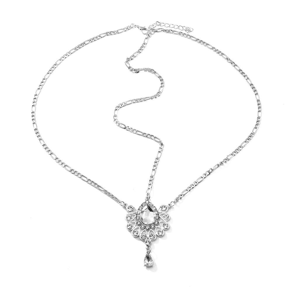 Стильная роскошная подвеска в виде капли воды со стразами на цепочке для головы, милая универсальная подвеска в виде брови на цепочке для волос, аксессуары для волос, головной убор