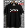 HARDCORE Men'S Gabber Graphic T-Shirt - Black with White Logo Streetwear Tee | Breathable Fit | Unisex Casual Short Sleeve Round Neck | All-Season