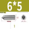12.9 Нержавеющая сталь 304 Винт установочный с коническим концом и шестигранным углублением M2/M3